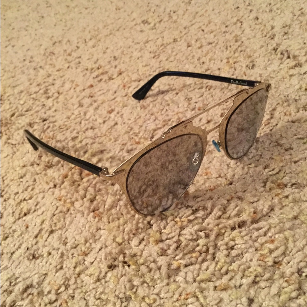 DIOR REFLECTED AVIATOR SUNGLASSES 52 21 140 w CASE - Picture 3 of 8